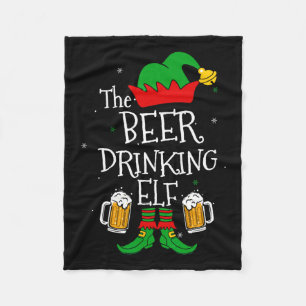 Cobertor De Velo O Beer Bebendo Elf Correspondendo Ao Bebê Da Famíl