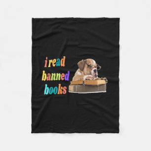 Cobertor De Velo O Buldogue I Lê Livros Banidos