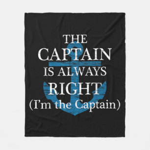 Cobertor De Velo O Capitão está sempre certo e eu sou o Capitão F
