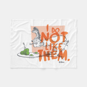Cobertor De Velo O Cara Eu-Sou "Eu Não Gosto" do Dr. Seuss