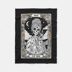 Cobertor De Velo O cartão de tarot da mãe esqueleto gótico vintage
