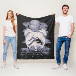 Cobertor De Velo O Colapso - Design de Streetwear Techno-Dystopian