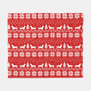 Cobertor De Velo O Dachshund mostra em silhueta o teste padrão do