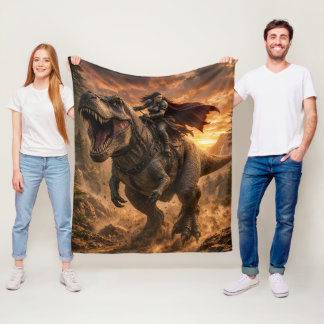 Cobertor De Velo O Destemido Cavaleiro de Dinossauro