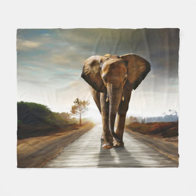 Cobertor De Velo O Elefante (Frente (Horizontal))