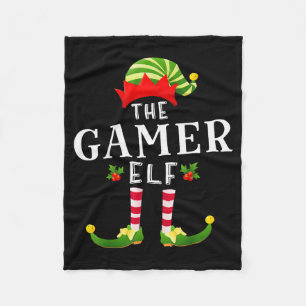 Cobertor De Velo O Elfo Gamer de Natal Pijama Combinante