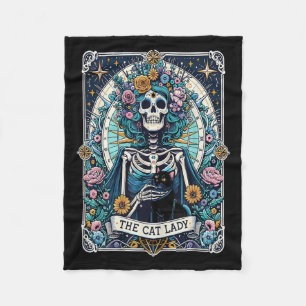 Cobertor De Velo O Esqueleto Da Senhora Tarot Cat Cat Mamãe Cat Lov