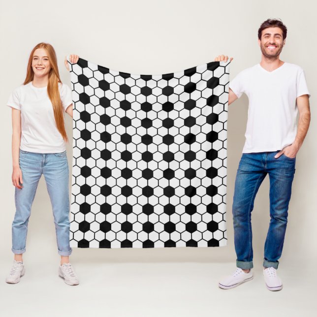 Cobertor De Velo O futebol mata preto e branco (In Situ)