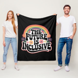 Cobertor De Velo O Futuro é Inclusivo Bandeira Arco-Íris LGBTQ Gay