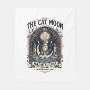 Cobertor De Velo O Gato Carta de Tarot do Gato Lua Arcano Maior Vin