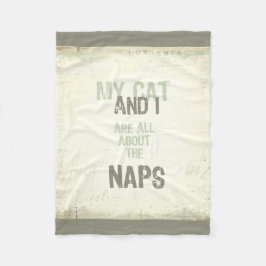 Cobertor De Velo O gato e eu somos toda sobre a cobertura do velo