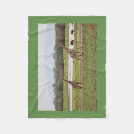 Cobertor De Velo O girafa junta bonito personaliza destinos do