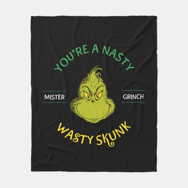 Cobertor De Velo O Grinch | Você é um Gambá Nojento e Sujo (Frente)