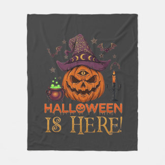 Cobertor De Velo O Halloween Chegou Abóbora Chapéu de Bruxa Caldeir