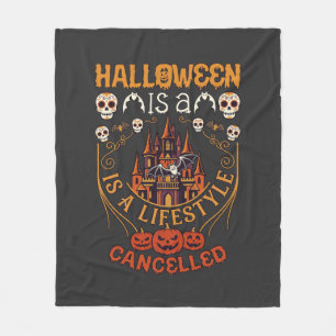Cobertor De Velo O Halloween É Estilo de Vida Cancelado Castelo Cav