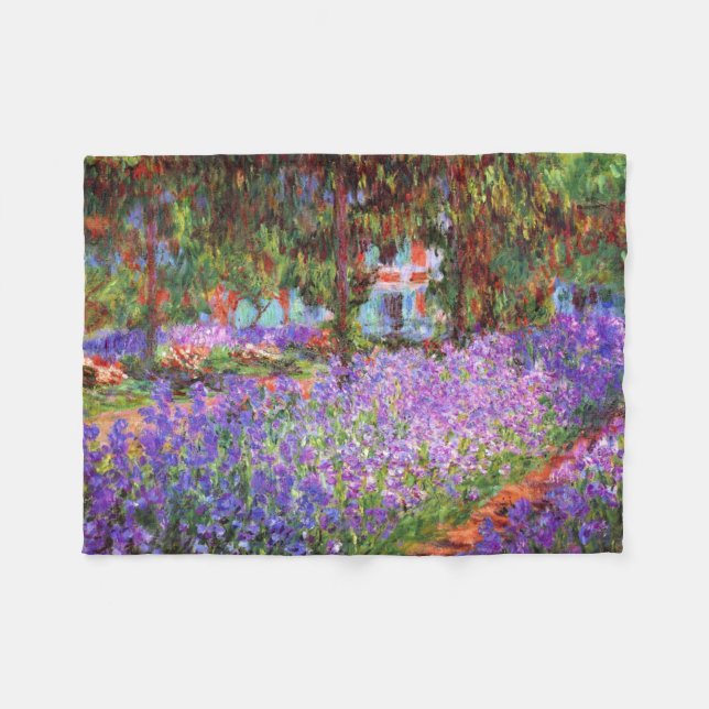 Cobertor De Velo O jardim do artista em Giverny por Monet (Frente (Horizontal))
