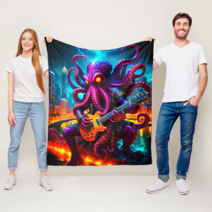 Cobertor De Velo O Kraken Monster Rockstar