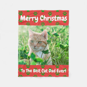 Cobertor De Velo O Melhor Pai De Gato De Natal Foto De Pet