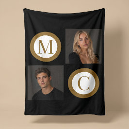 Cobertor De Velo O Modo Como Somos Casal Foto Monograma Preto