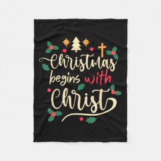 Cobertor De Velo O Natal Começa Com Cristo Dia De Natal Cristão