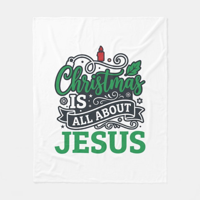 Cobertor De Velo O Natal é Tudo Sobre o Design de Jesus (Frente)
