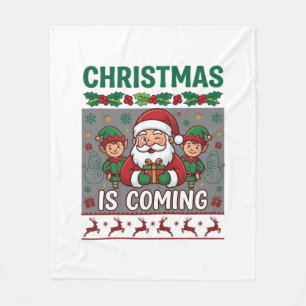 Cobertor De Velo O Natal Está Chegando Papai Noel Elfos Rena