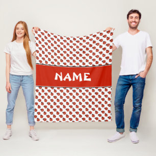 Cobertor De Velo O nome feito sob encomenda bonito dos joaninhas