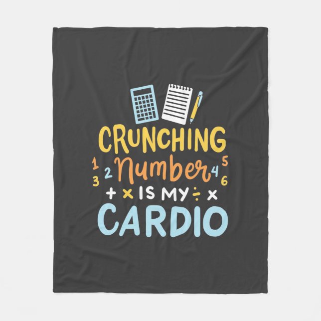 Cobertor De Velo O Número De Chamada Contabilista É Meu Cardio (Frente)