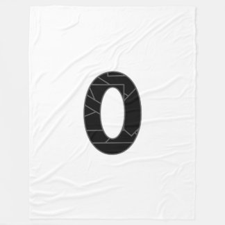 Cobertor De Velo O número zero (0) a preto