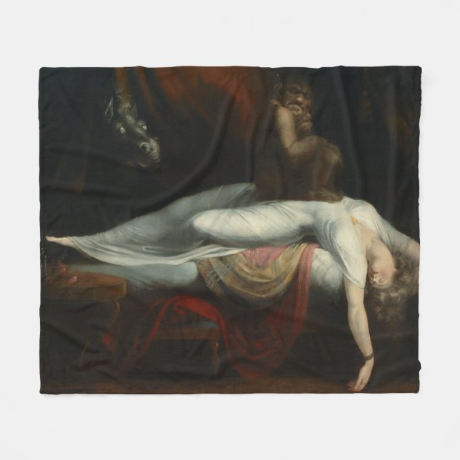 Cobertor De Velo O Pesadelo da Pintura Henry Fuseli (Frente (Horizontal))