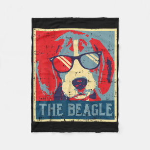 Cobertor De Velo O Poster de Beagle Obama Vintage Animal Pet Hound