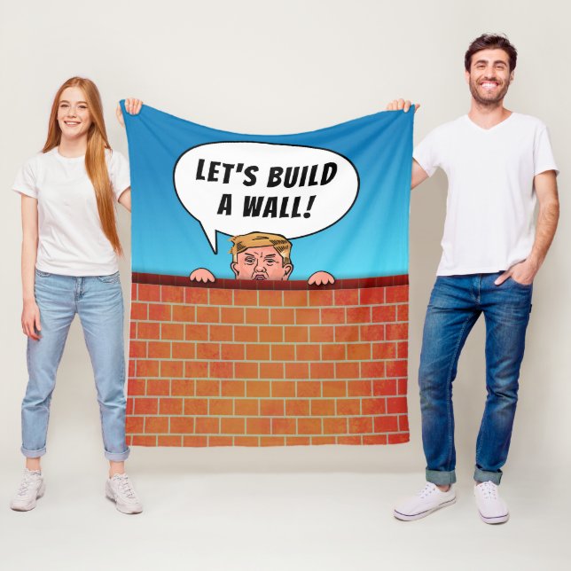 Cobertor De Velo O Presidente Donald Trump Construiu um Cartoon Eng (In Situ)
