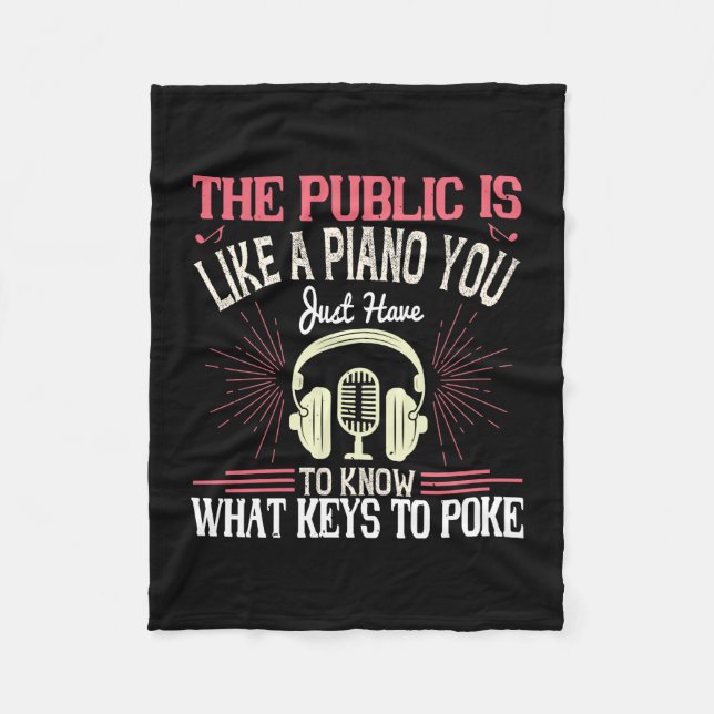 Cobertor De Velo O Público É Como Um Piano (Frente)