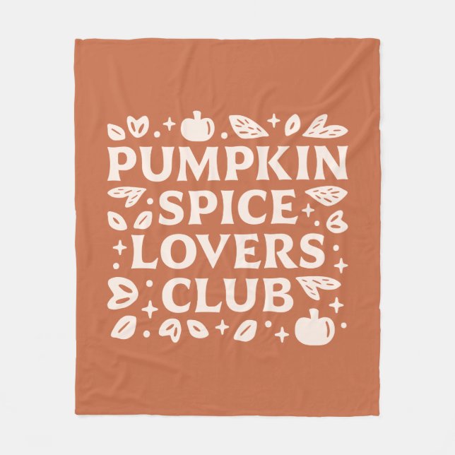 Cobertor De Velo O Pumpkin Spice Lovers Club (Frente)