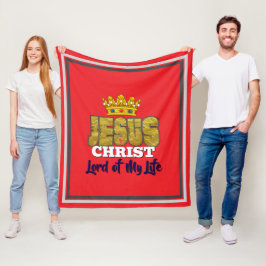 Cobertor De Velo O Rei Jesus é o Senhor da minha vida cristã