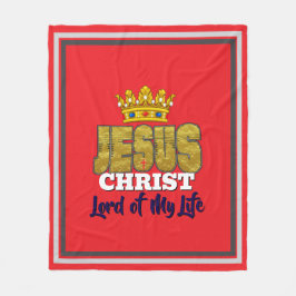 Cobertor De Velo O Rei Jesus é o Senhor da minha vida cristã