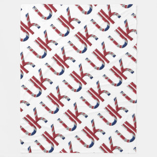 Cobertor De Velo O Reino Unido Jack British Flag Typoographic Elega