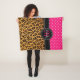 Cobertor De Velo O rosa elegante do impressão do leopardo pontilha (In Situ)