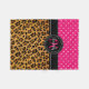 Cobertor De Velo O rosa elegante do impressão do leopardo pontilha (Frente (Horizontal))