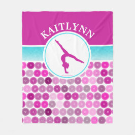 Cobertor De Velo O roxo retro circunda a ginástica Golly por