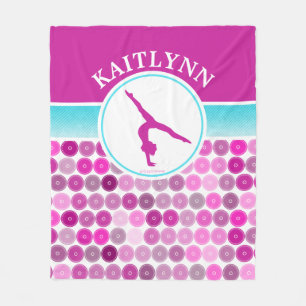 Cobertor De Velo O roxo retro circunda a ginástica Golly por