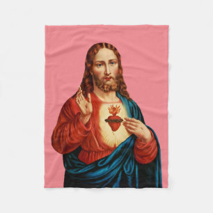 Cobertor De Velo O Sagrado Coração de Jesus Retrato de Arte Fina