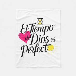 Cobertor De Velo O Tempo De Deus É Perfeito Frase Cristã