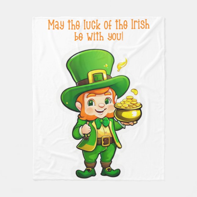 Cobertor De Velo O tesouro de Lucky Leprechaun (Frente)