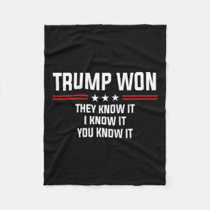 Cobertor De Velo O Trump Ganhou Que Sabem Eu Sei Que Sabem Derrame