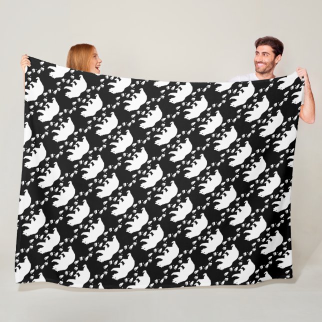 Cobertor De Velo O Urso Russo Rastreia O Padrão Da Criatura Da Made (In Situ)