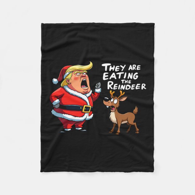 Cobertor De Velo O Vestido Do Pai Natal Que Estão Comendo. (Frente)
