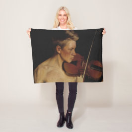 Cobertor De Velo O violinista (músico masculino) (por Pekka Halonen