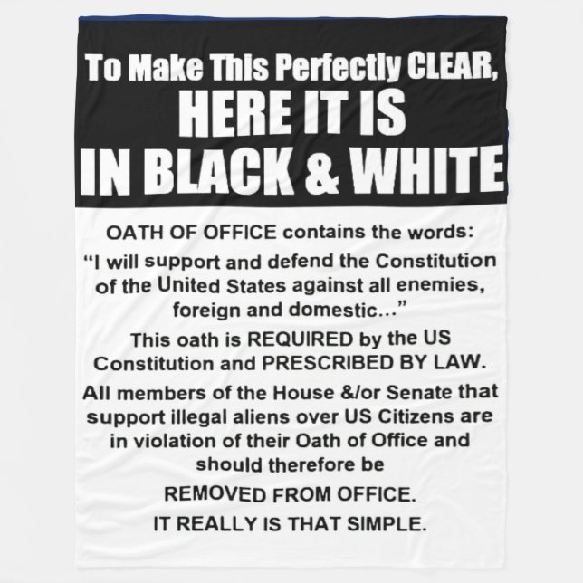 Cobertor De Velo OATH of OFFICE (Frente)