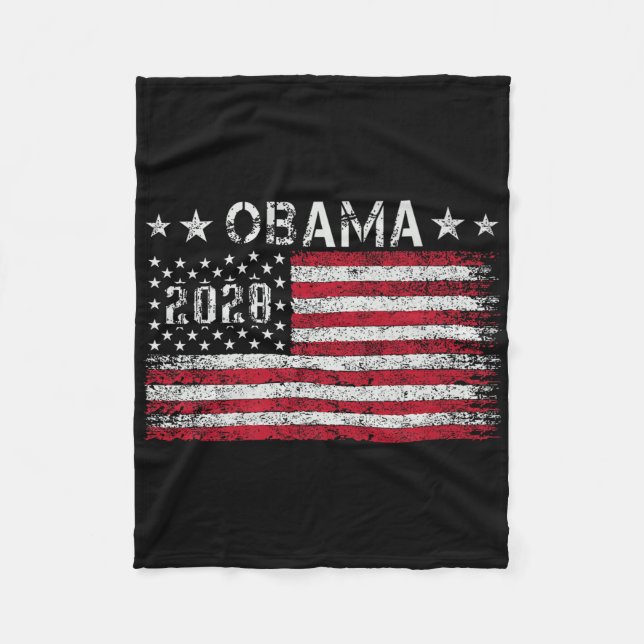 Cobertor De Velo Obama 2028 Retro Vintage (Frente)